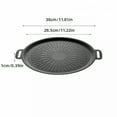 thumbnail image 3 of ACDANC 2026 New Griddle Pan Grill Pan for Stove,Round Bbq Griddle Pan with Hangable Handles,Portable Bbq Grill Flat Pans 12" Cast Iron Griddles 2-In-1 Grill Plate Skillet for Stove,Grill Accessories, 3 of 7