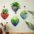 thumbnail image 4 of (Clearance) BNNG Wall Hanging Retro Heart-Shaped Plant Pots-Indoor Vertical Garden-Small Plant Pots-Succulent Planter-Hanging Plant Holder for Window, Decorations for Living Room Office, 4 of 5