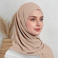 thumbnail image 2 of Daznico Scarf for Women, Elegant Chiffon Pearl Scarf Wrap Shawl for Summer Lightweight Versatile Headband Neckwear, 2 of 6