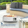 thumbnail image 5 of SereneLife Propane Gas Fire Pit Table - 40,000 BTU Square Gas Firepits with Cover for Outside, 5 of 7