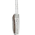 thumbnail image 2 of 1/2 Carat T.W. Champagne and White Diamond 10kt White Gold Filigree Heart Pendant, 2 of 2