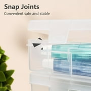 Novelinks 18 Pack Small Stackable Plastic Storage Box Containers Clear Hobby Art Craft Organizer Rectangle Box for Pencil Box Crayon Beads Jewelry ,Clear