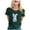 Dark Green, variant on Easter Boho Tops for Women Loose Crewneck Short Sleeve Comfort Style Ladies Clothing,Purple,M