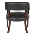 thumbnail image 4 of Traditional Guest Chair in Black Vinyl and Mahogany Legs, 4 of 5
