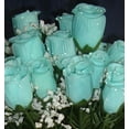 thumbnail image 3 of 84 Aqua Silk Rose Flowers w/Raindrops - Wedding Flowers- Bridal/Floral - Centerpiece Flower Arrangement Supplies- Bridal Bouquet Roses, 3 of 3