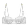 thumbnail image 6 of Varsbaby Women's Cute Demi-Cup Bralette and Lace G-Strings Set, 6 of 9