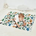 thumbnail image 2 of White Cartoon Dinosaurs Volcanoes Pattern Blanket,Comfortable Soft Flannel Throw Blanket,All Season,Warm Lightweight Blankets for Sofa Bed Couch Living Room Chair,30"x40", 2 of 4