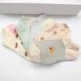 thumbnail image 6 of Limei 3 Pairs Cartoon Print Women Low Cut Breathable Cotton Short Ankle Boat Socks, 6 of 7