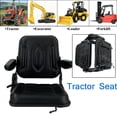 thumbnail image 2 of Black Seat with Adjustable Backrest for klift, Excavator, Tractor, Telehandler, 2 of 10