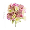 thumbnail image 3 of Artificial Flower Bouquet Faux Floral Arrangement Home Decor Living Room Tabletop Office Desk Shelf Decoration Realistic Plastic Silk Like Blooms Gift Centerpiece Accent, 3 of 6