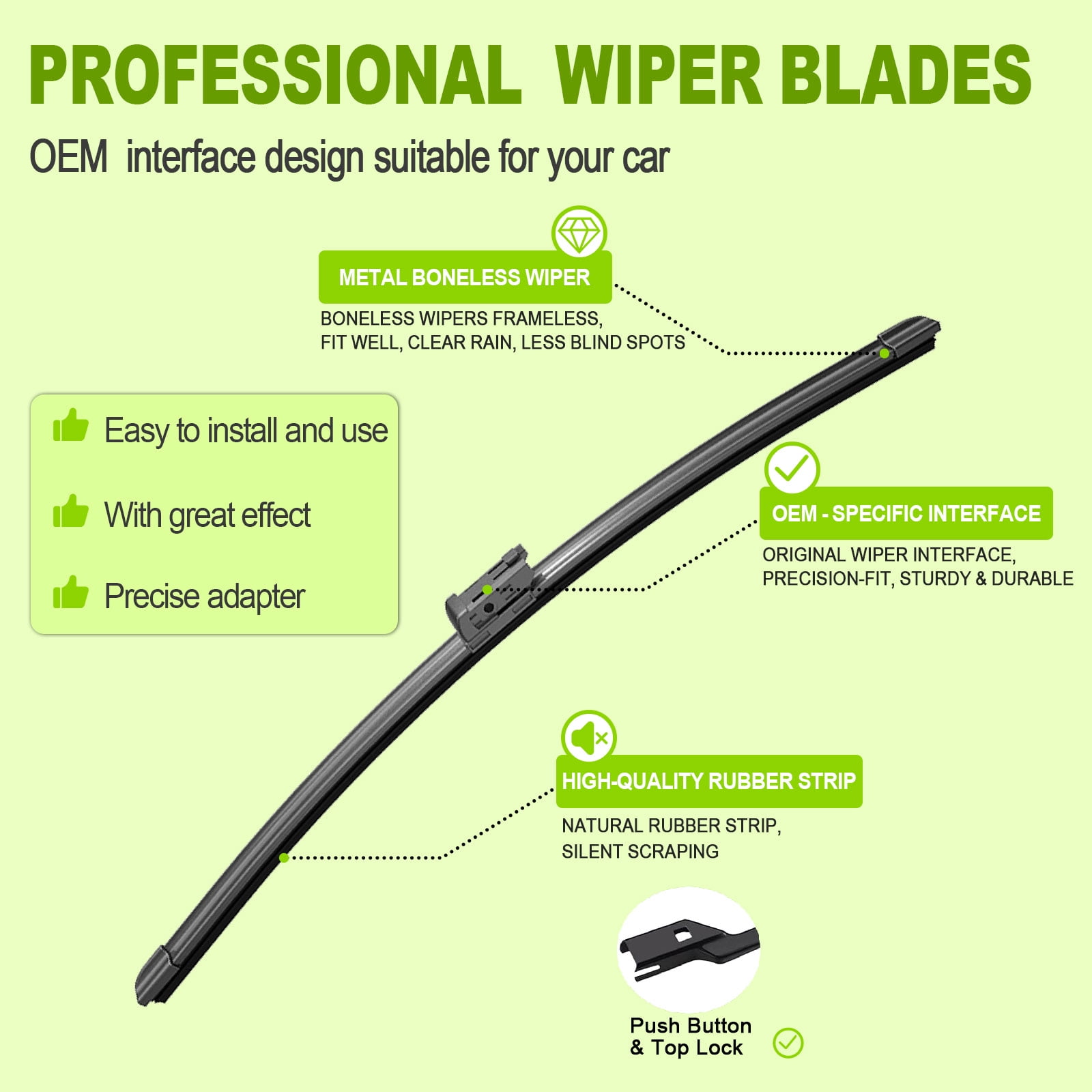 FARRLADI Silicone Windshield Wipers Replacement for Subaru Ascent 2019-2023,Original Equipment Automotive Replacement Wiper Blades - 26"+20"+14"(3 Pack)