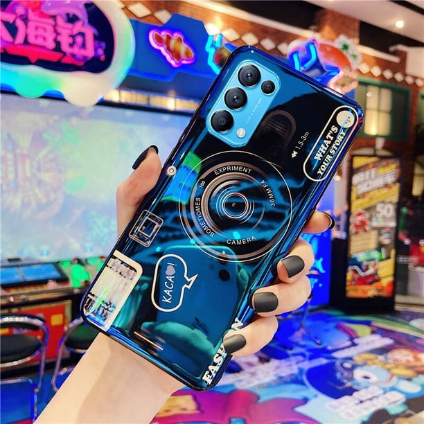 Soporte Emergente Crossbody Funda Para Teléfono OPPO A54 A16 A15 A15s A3s A5s A7 A11k A12 A12e A31 Realme C1 Lujo 3D Bluray Cámara Doraemon Carcasa Con Ajustable Cordón Suave TPU Cubierta Trasera
