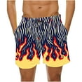 thumbnail image 2 of PNTUTB Summer Men's Fashion Printed Drawstring Waistband Casual Loose Comfortable Beach Shorts with Pockets, 2 of 6