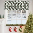 thumbnail image 4 of Valances for Windows Christmas Rod Pocket Cafe Window Treatments Valance Curtains for Kitchen Bathroom Laundry Basement Windows 60"x14", 4 of 7