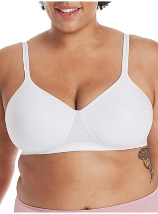 Hanes SmoothTec Invisible Embrace Beige Wirefree Bra MHW561 - Size