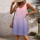 thumbnail image 2 of Vestido de Verano para Mujeres Gradiente Impreso Bolsillo sin Mangas Vestido Casual Cuello en V para Diario Y Fiestas, 2 of 5