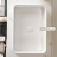 thumbnail image 6 of Wohh 20" Rectangular Bathroom Sink White Ceramic Vessel Vanity Basin with French Stripe Design, 19.69"x13.39"x5.12" Countertop Porcelain Sink for Modern Home & Commercial Use, 6 of 9