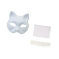 thumbnail image 2 of Kit de máscara de gato para manualidades, ideal para fiestas y Halloween. Máscara de gato en blanco para niños y adultos., 2 of 9