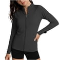 thumbnail image 5 of PBFRDSJ Women's UPF 50+ Sun Protection Jacket Long Sleeve Full Zip Lightweight Rash Guard Stretchy Gym Running Jacket, 5 of 7