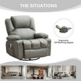 thumbnail image 6 of JONPONY Massage Rocker Recliner Chair with Vibration Massage and Heat Ergonomic Lounge Chair for Living Room with Rocking Function and Side Pocket, 2 Cup Holders, USB Charge Port,Grey, 6 of 10