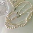 thumbnail image 4 of Sterling Silver Round White Simulated Shell Pearl Necklace Strand | Pearl Necklace | Jewelry for Women, 4 of 5