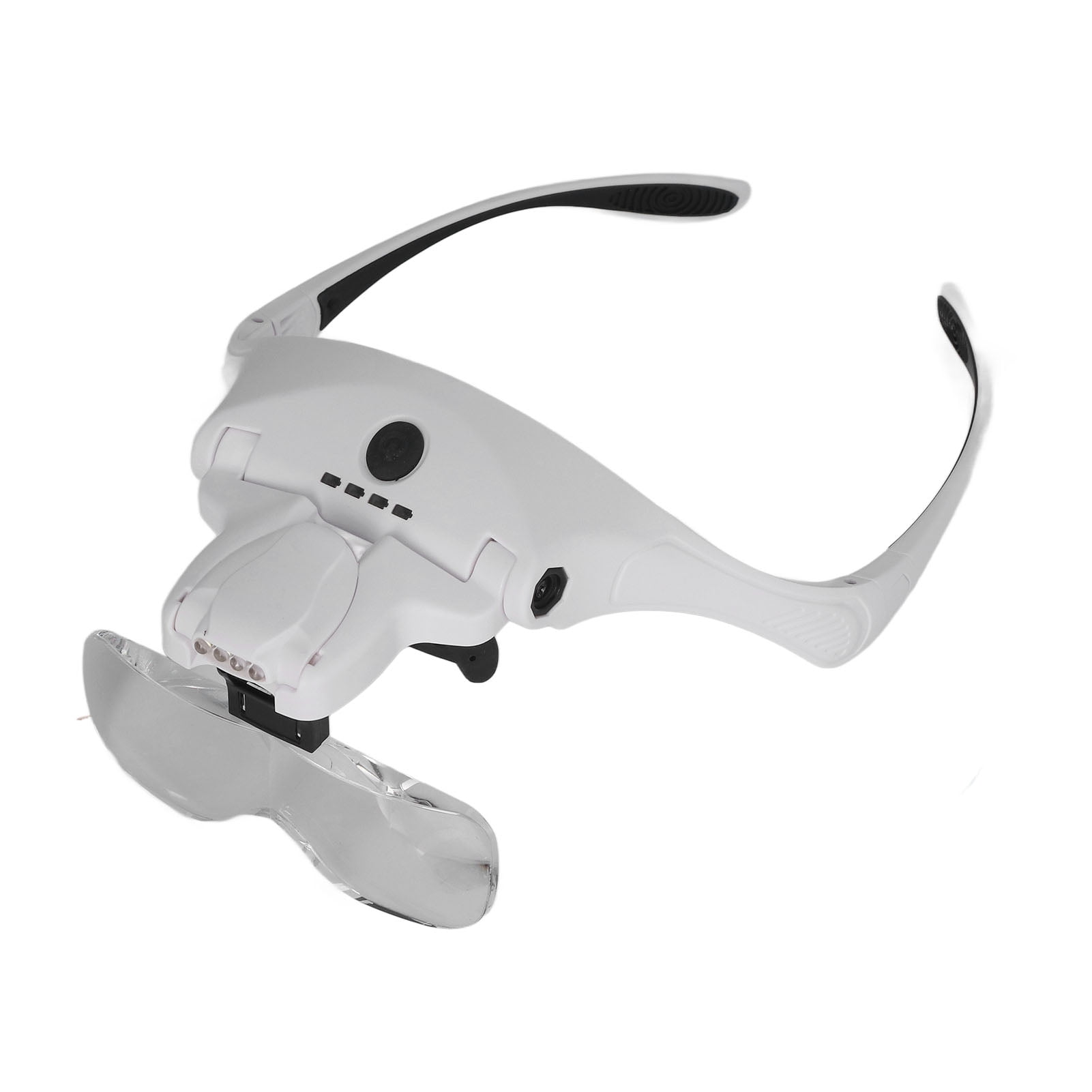Nieyigj Headband Magnifier USB Charge Acrylic Optical Lenses Ergonomic LED Illuminated Hands Free Magnifying Glass for Reading Crafts Jewelers Repair Work 5 Lenses Kit Included 8.66 inches 22 cm