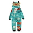 thumbnail image 2 of Meichang Matching Family Christmas Pajamas Onesie Hooded Zip Up Long Sleeve Pajama Set Cozy Xmas Sleepwear Christmas Print Pjs Matching Sets, 2 of 4