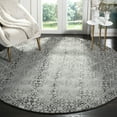 thumbnail image 2 of SAFAVIEH Dip Dye Dedan Damask Wool Area Rug, Grey, 7' x 7' Square, 2 of 9