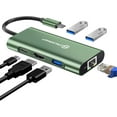 thumbnail image 1 of UtechSmart USB C Hub, USB C Ethernet Multiport Adapter, 6 In 1 USB C to  Dock Compatible for  Pro/Air, Chromebook, 1 of 10