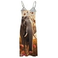 thumbnail image 5 of Colorful Elephant Flower Design Sleeveless Dress Woman Fashion Long Dresses Women's Summer Suit Dress 2025, 5 of 7