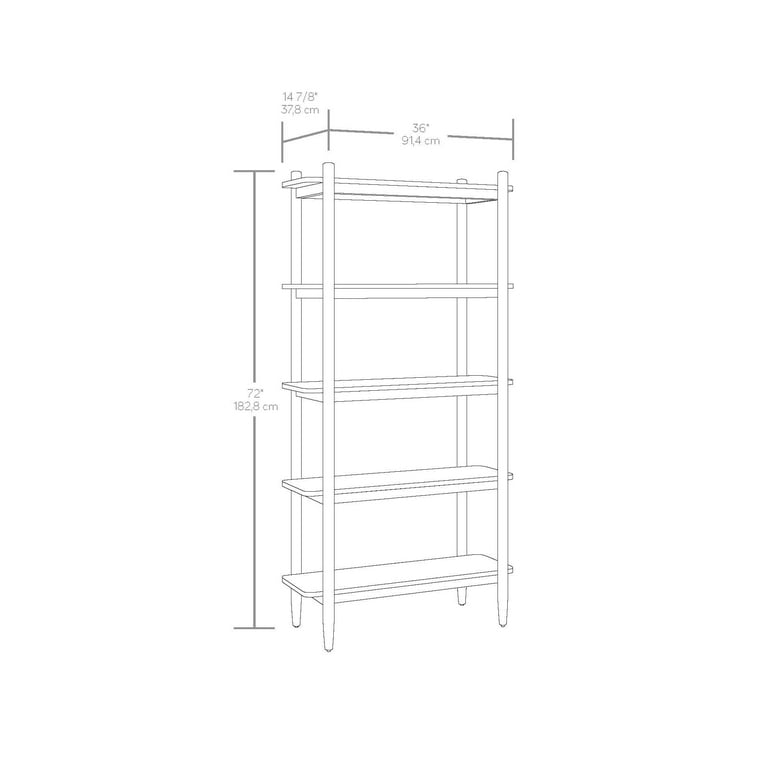 Better Homes & Gardens Springwood 5-Shelf Bookcase with