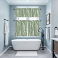 thumbnail image 3 of Sage Green Botanical Kitchen Curtains Sets for Windows 36 Inch Length, Farmhouse Country Leaves Plant Rod Pocket Window Treatments Tier Curtains and Valances Set for Bedroom/Bathroom, 3 of 8