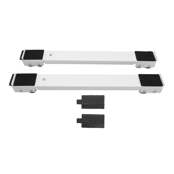 2 juegos de soportes para ruedas móviles con base elevada para muebles, ruedas móviles para refrigerador, lavadora, color blanco