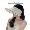 thumbnail image 6 of Wide Brim Empty Top Sun Hat Hair Hoop Design Folding Sun Protection Summer Solid Color Sunshade Sport Hat Fashion Accessories, 6 of 7