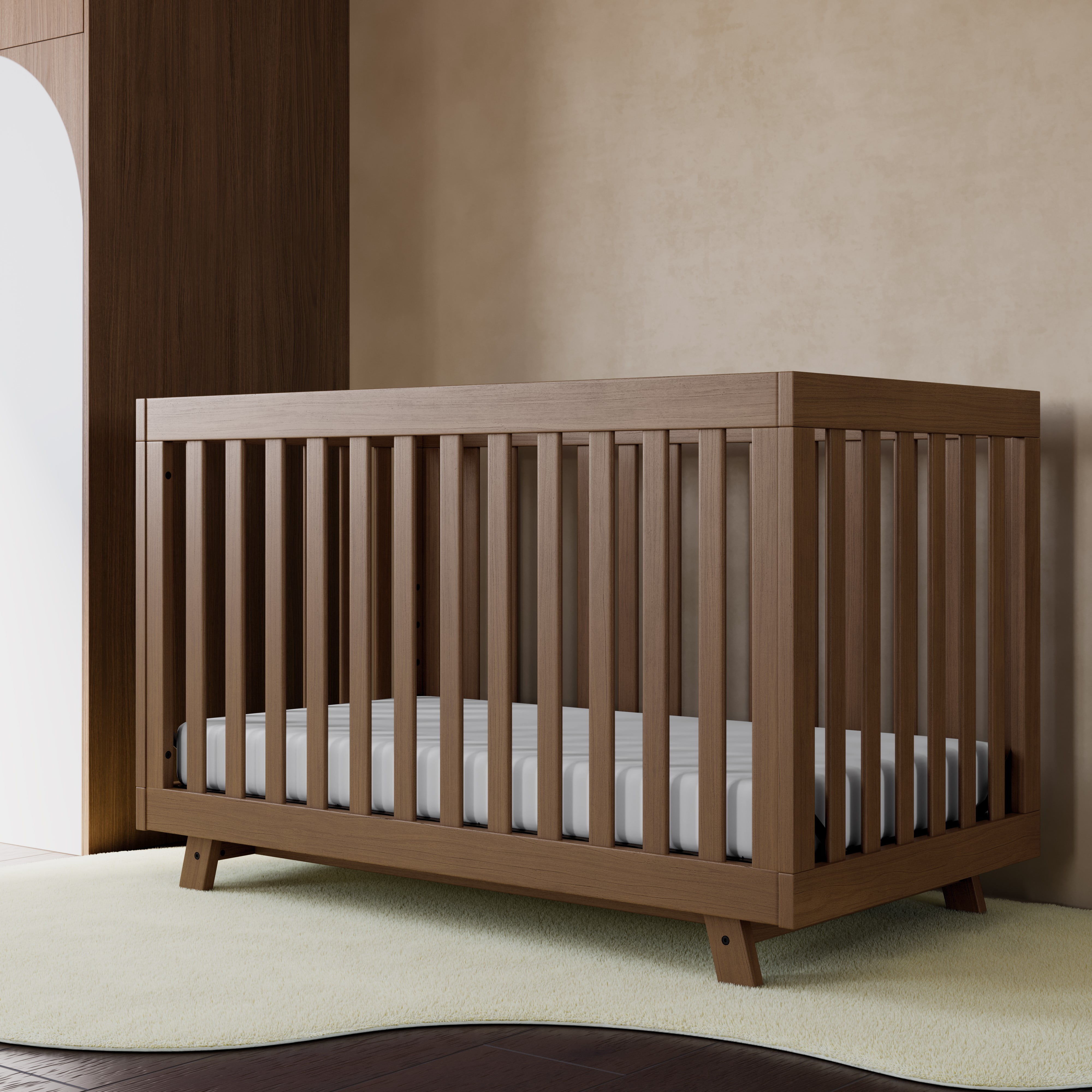 Storkcraft Beckett 3-in-1 Convertible Baby Crib, Hazelnut