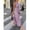 Lilac Purple, variant on Lilac Purple Smocked Ruffle Sleeve Vertical Striped Maxi Dress For Women