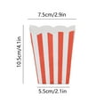 thumbnail image 3 of Striped Popcorn Boxes for Birthday Parties | 12-Pack Paper Food Cartons | Yellow, Purple, Red, Green Colors | 4.13x2.95x0.78 Inches, 3 of 6