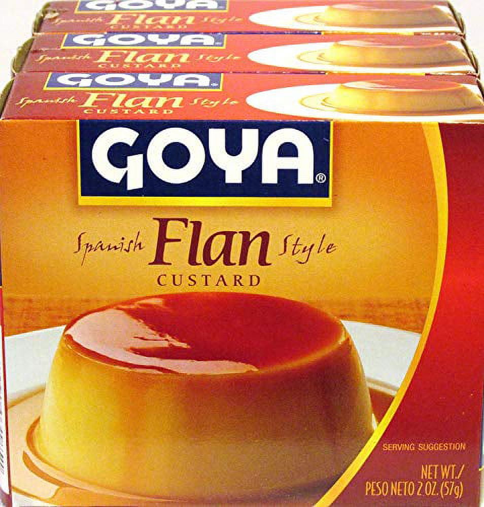Goya Spanish Style Flan Custard 2 oz Pack of 3 boxes