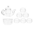 thumbnail image 1 of Abbracc Teapot Set Borosilicate Glass Flower Heat Stabile Teacups Safe for A A, 1 of 9