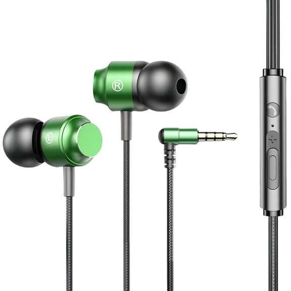 2 Packs 3.5mm Headphones Wired with Microphone Volume Control, in-Ear Earphones Wired Compatiblewith iPhone/iPad/Android/Laptop/PC/MP3/4 and Other 3.5mmJack Devices