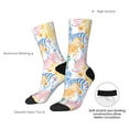 thumbnail image 4 of Sigee Zebra Colourful for Contrast Design Soft Moisture-Wicking Socks Crew Casual Athletic Stretchy Loose Middle Tube Socks, 4 of 6