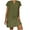 Army Green, variant on Jophufed Womens Summer Dresses Plus Size Short Sleeve V-Neck Casual Hot Vacation Solid Color Party Beach Mini Shirt Dress