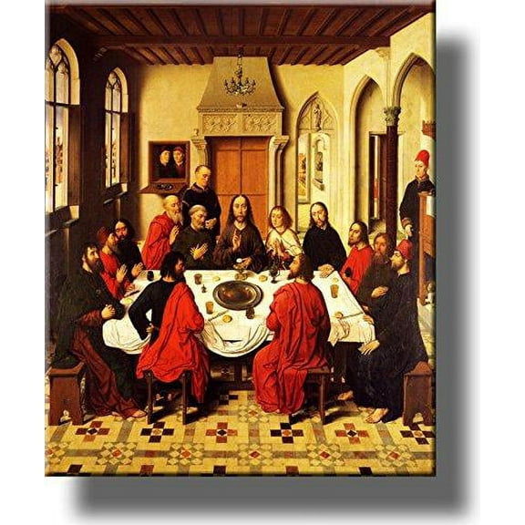 The Last Supper by Bouts Picture on Stretched Canvas, Wall Art D?cor, Ready to Hang!