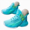 thumbnail image 3 of yboeqw Boys High Top Basketball Shoes Kids Lace Up Non Slip Running Sneakers Gym Class Footwear Size 2, 3 of 8