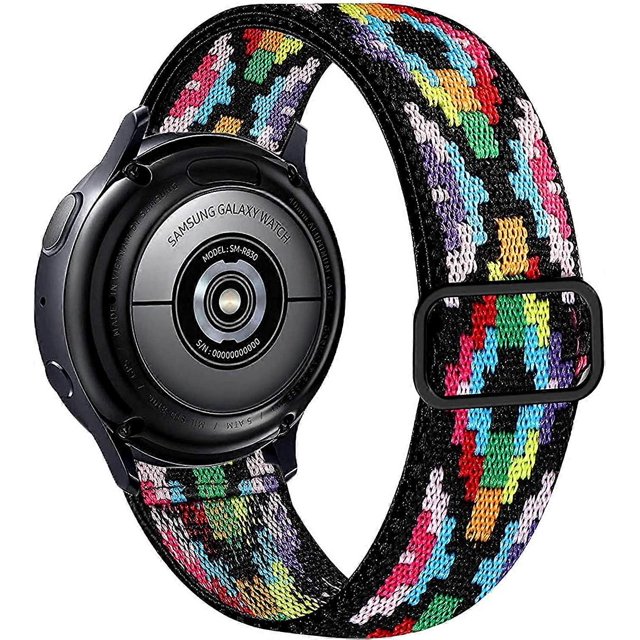 Correa elástica para Galaxy Watch de 42 mm, Galaxy Watch de 341 mm y Galaxy Watch Active2 de 40 mm y 20 mm, de nailon suave y elástico, ligera y para mujer y niña.