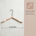 thumbnail image 6 of Unique Bargains 2Pcs Wood Nonslip Rope Durable Hangers Black, 6 of 6