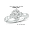 thumbnail image 4 of Cali Trove White Streling Silver 1/10ct TDW Round White Diamond Pear Frame Promise Ring, 4 of 7