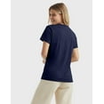 thumbnail image 3 of Hanes Perfect-T Women's Cotton Crewneck T-Shirt Navy 2XL, 3 of 5