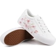 thumbnail image 3 of JABASIC Women Platform Sneakers Lace-up Floral Print Fashion Walking Shoes (11,White/Flower), 3 of 4