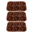 thumbnail image 1 of 3 Pcs 6 Holes Silicone Baking Mold Semi Sphere Chocolate Bombs Mold for Cake Pudding, 1 of 7